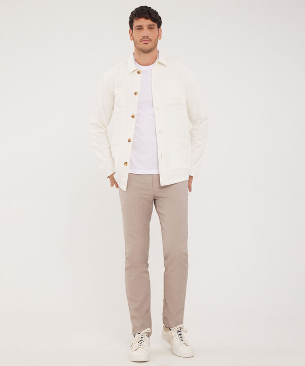 Chaqueta Sobre Camisa Con Bolsillos Parche image number null
