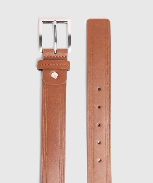 Cinturón Clásico con Hebilla Metálica Para Hombre image number null