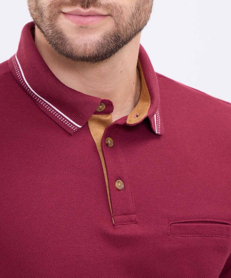 Polo Unicolor Para Hombre