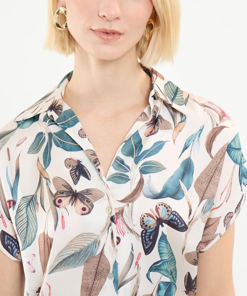 Camisa Satinada Estampada
