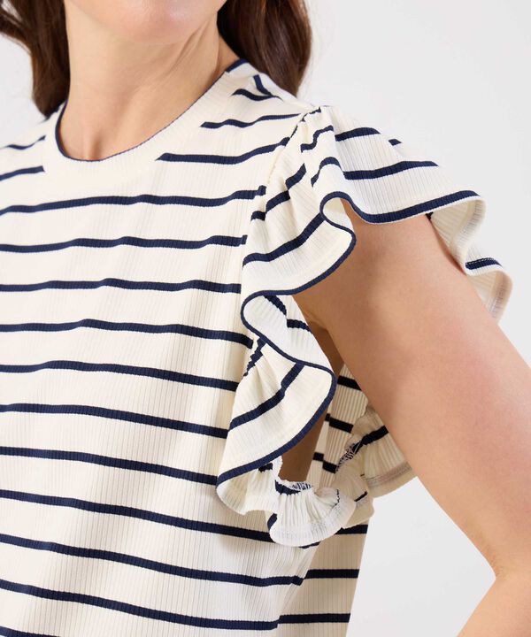 Camiseta Con Boleros En Mangas Para Mujer image number null