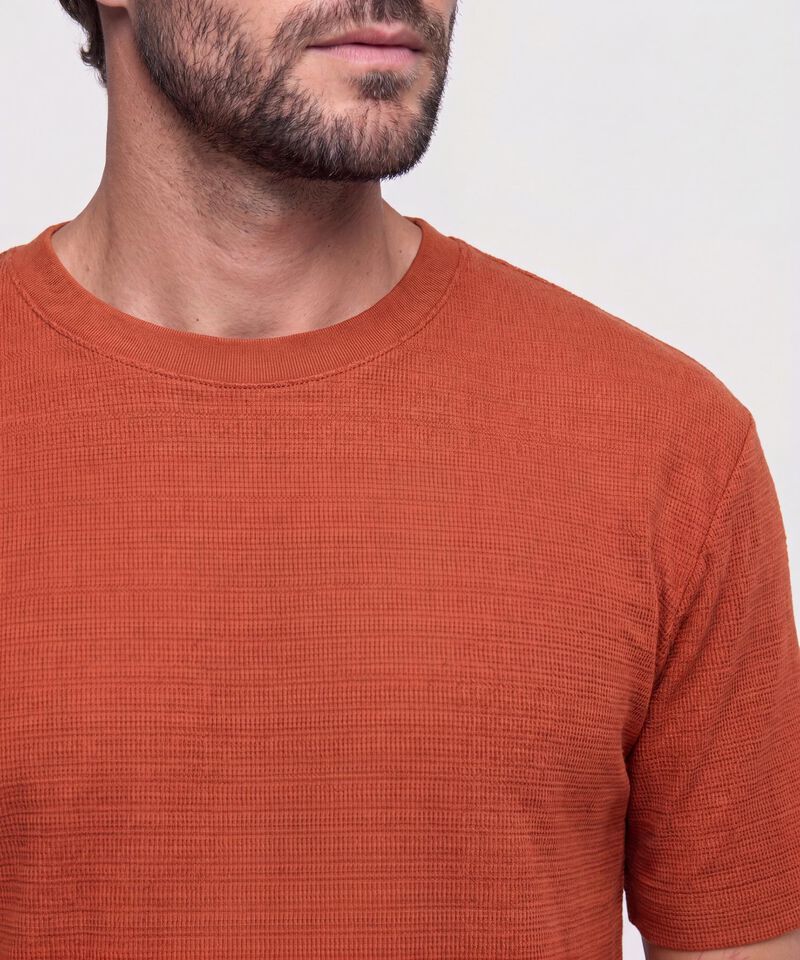 Camiseta Texturizada Cuello Redondo Hombre