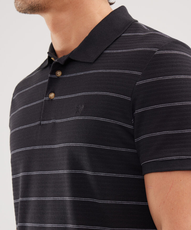 Polo Preteñida Con Cuello Y Puños Tejidos, Sin Bolsillo Y Silueta Slim Fit