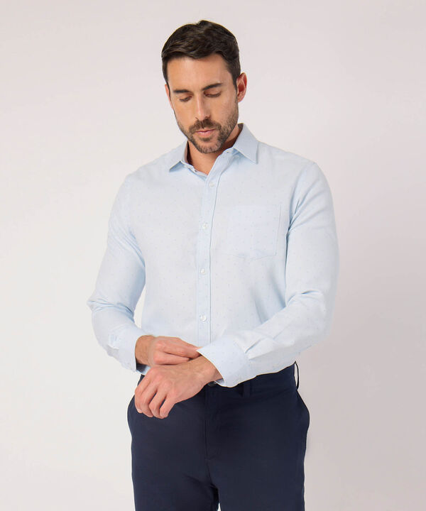 Camisa Estampada Con Bolsillo  image number null