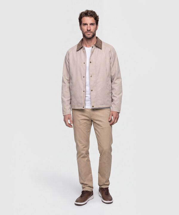 Chaqueta Cuello Pana con Botones Hombre