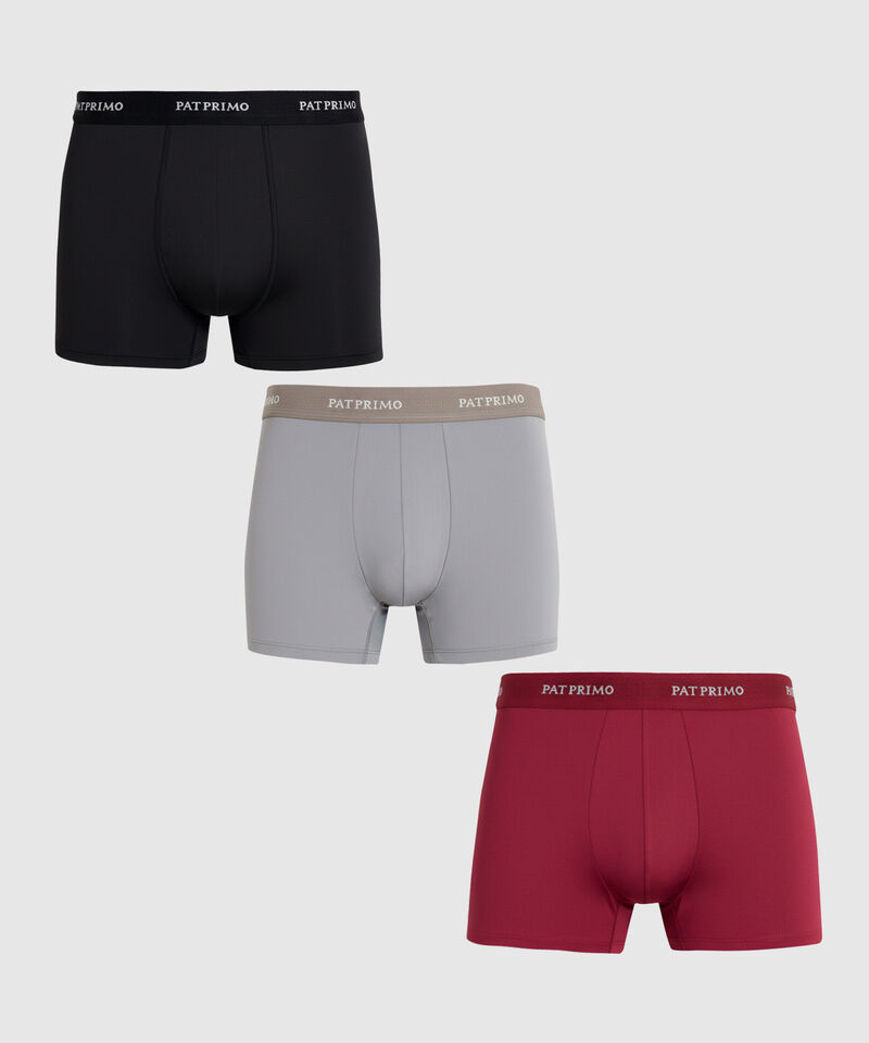 Set X3 B&oacute;xers Medios El&aacute;stico Visible Hombre