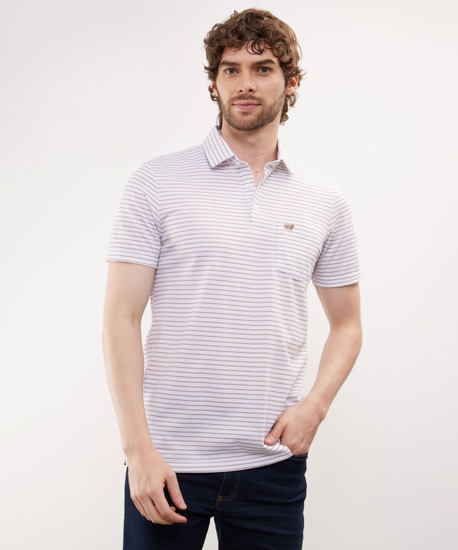 Polo Estampada Silueta Regular