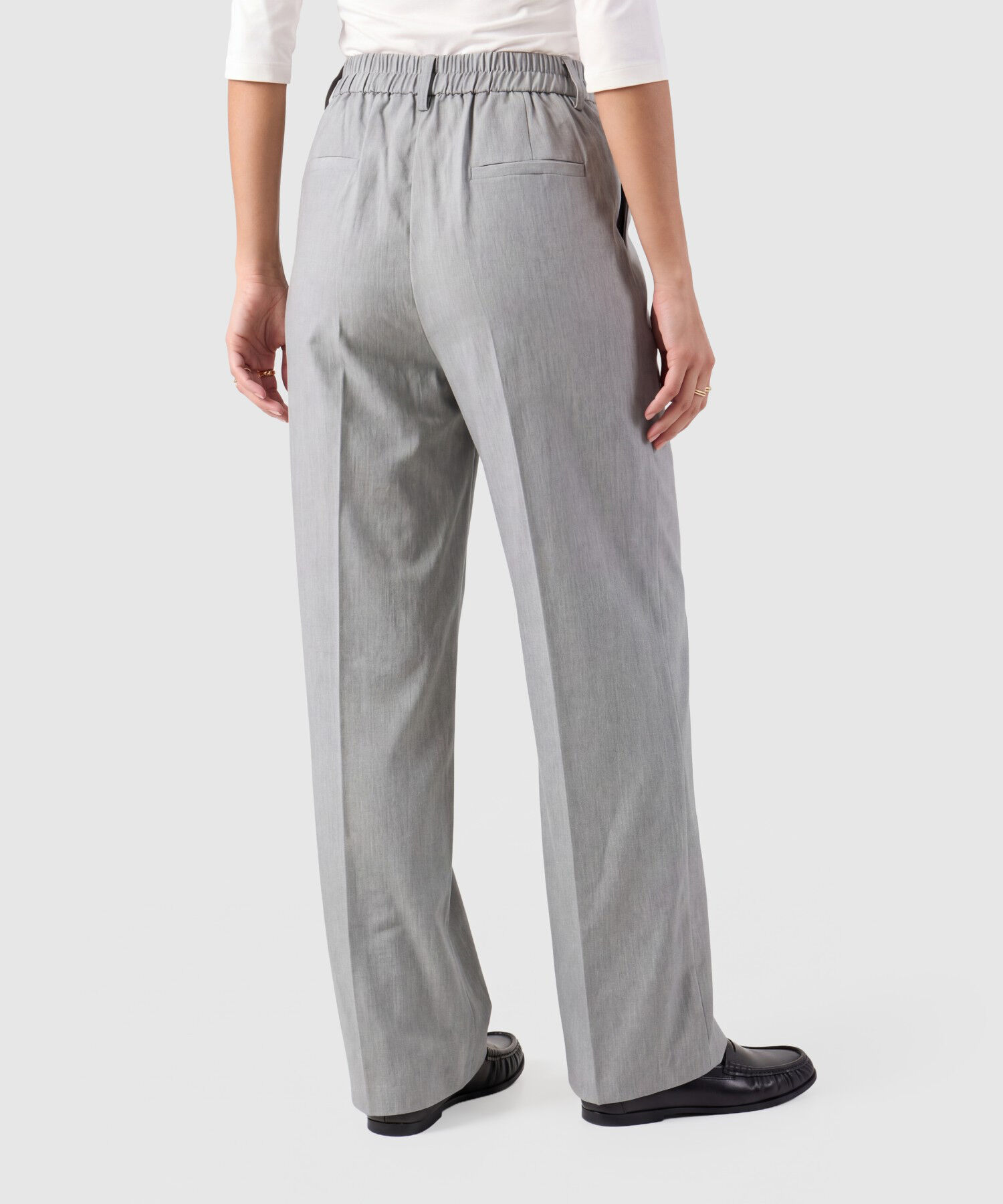 Pantal&oacute;n Bota Ancha Tiro Alto Para Mujer