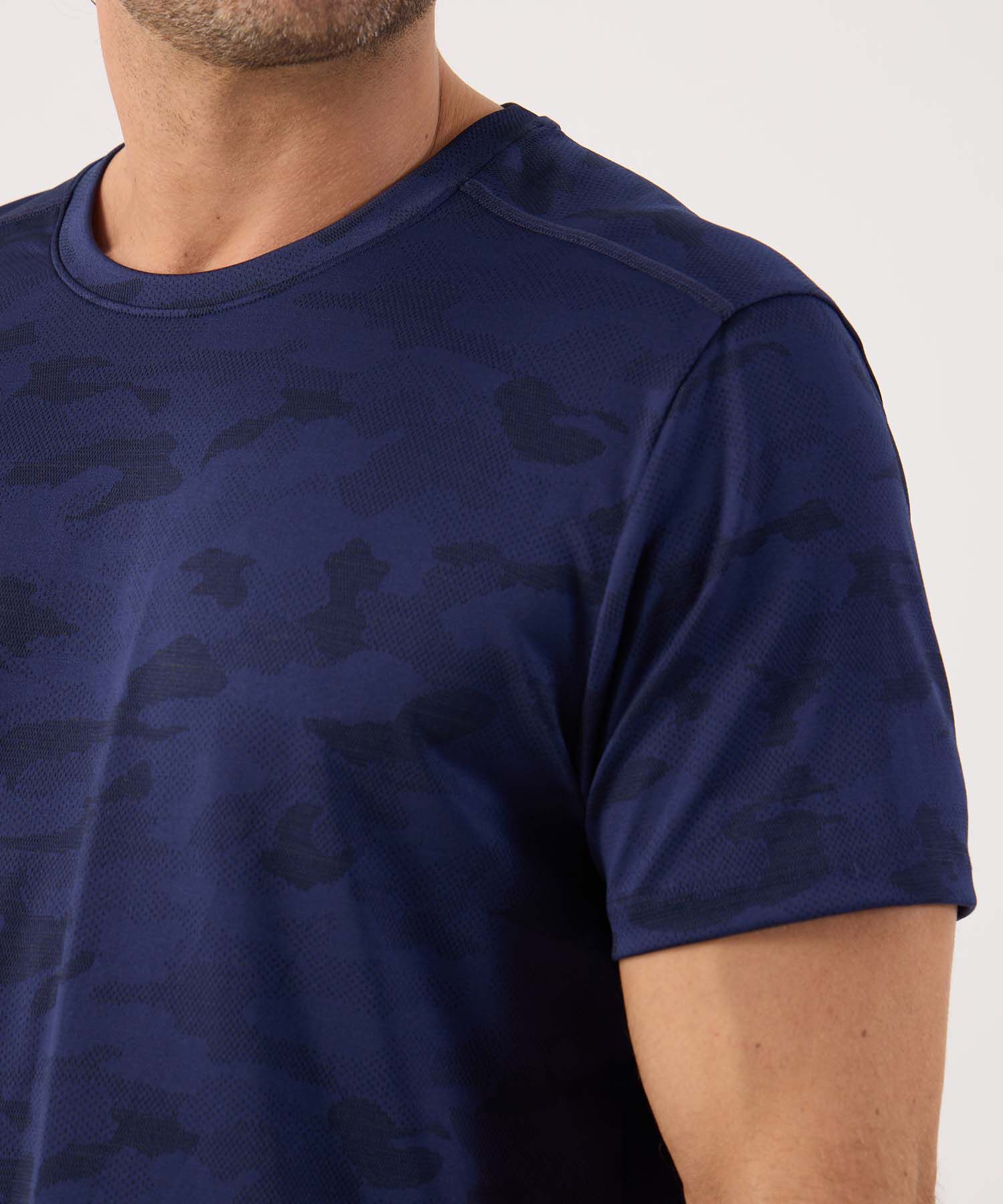 Camiseta Manga Corta Unicolor Texturizada