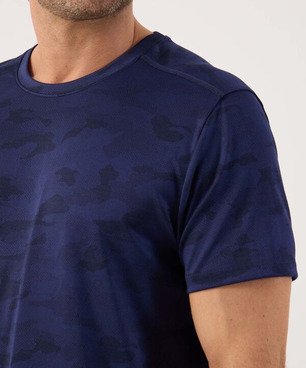 Camiseta Manga Corta Unicolor Texturizada image number null
