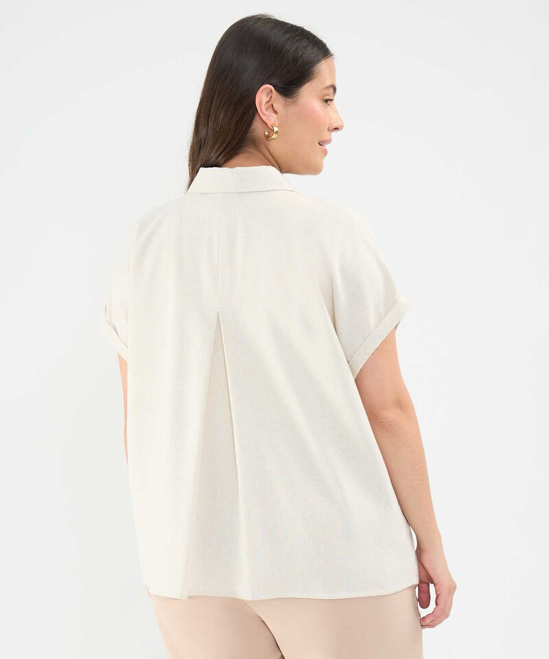 Camisa en Efecto Lino