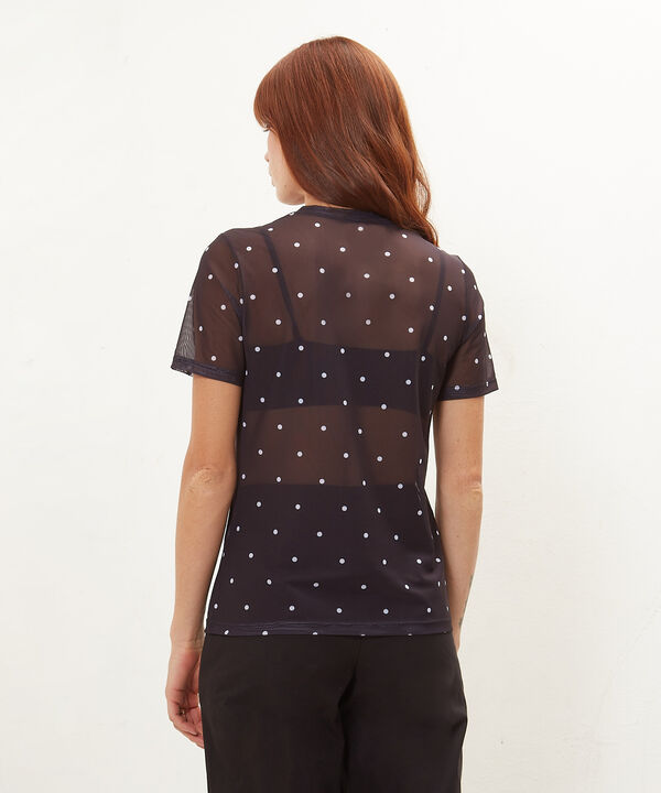 Camiseta Mc Cuello En Pieza + Bies Tapa Costuras, Bohemio Ornamental