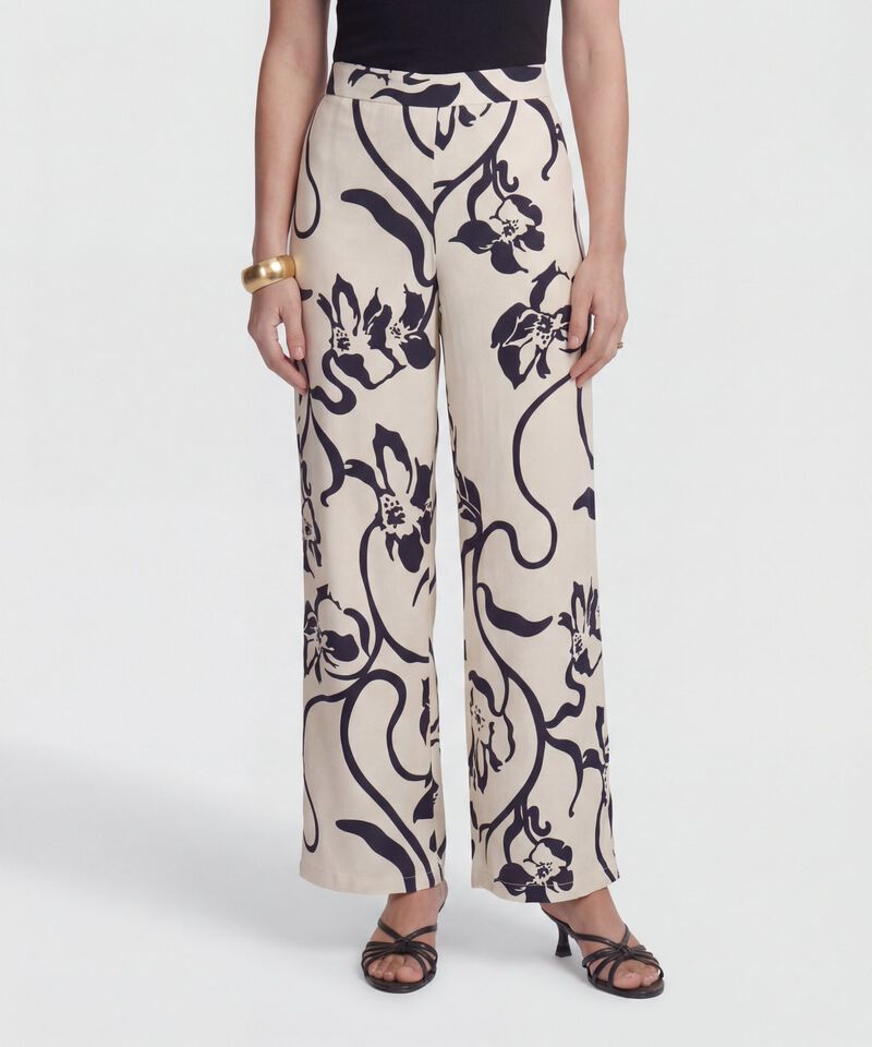 Pantal&oacute;n Estampado de Ca&iacute;da Fluida para Mujer