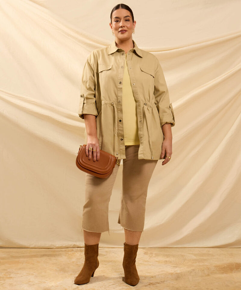 Camiseta Con Bolsillo Y Manga Ragl&aacute;n Mujer Curvy