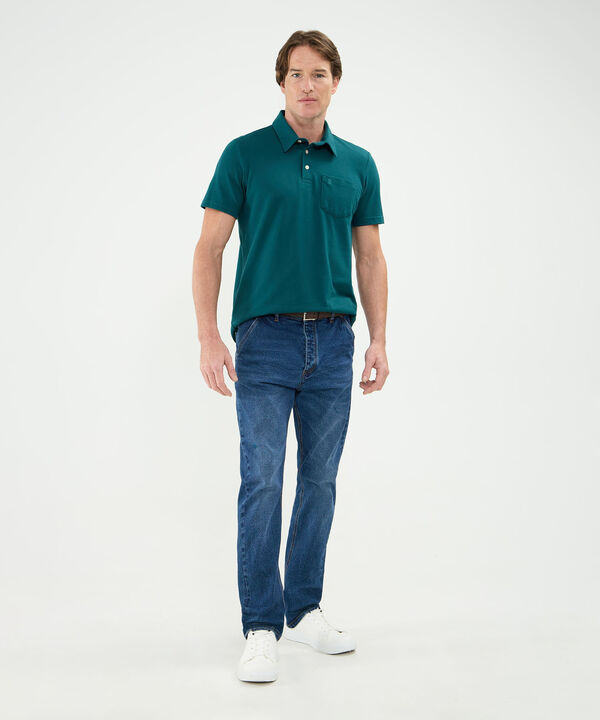 Polo Unicolor Cuello Maquina image number null