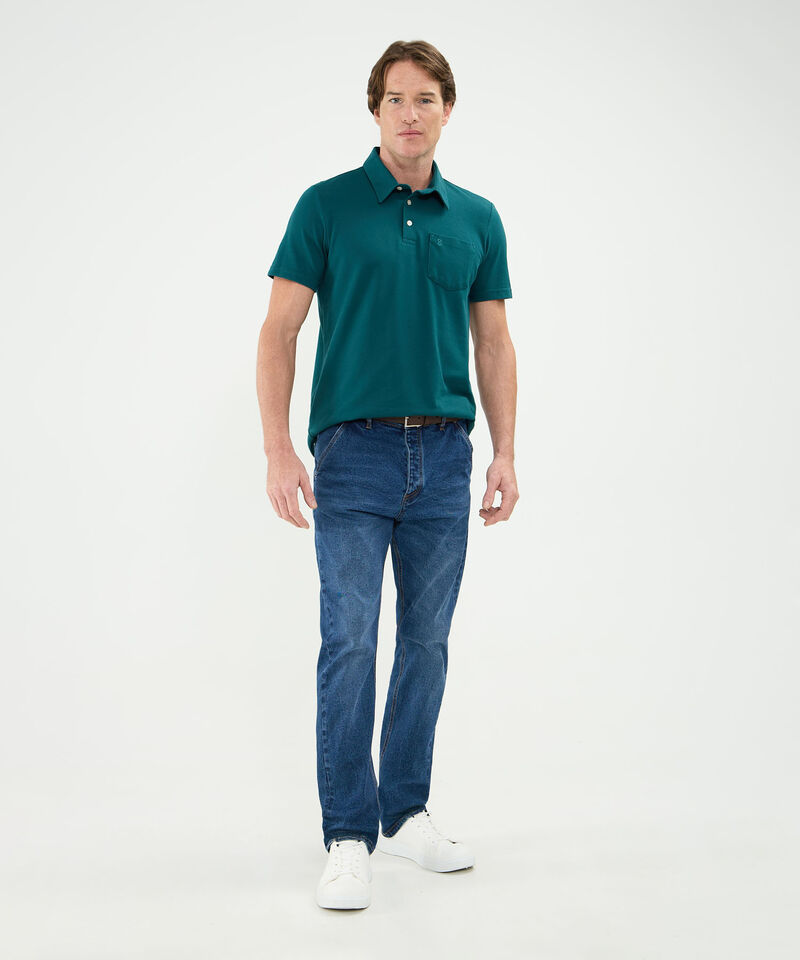 Polo Unicolor Cuello Maquina