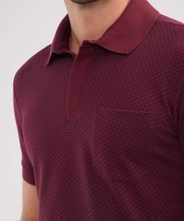 Polo Manga Corta Cuello Tejido image number null