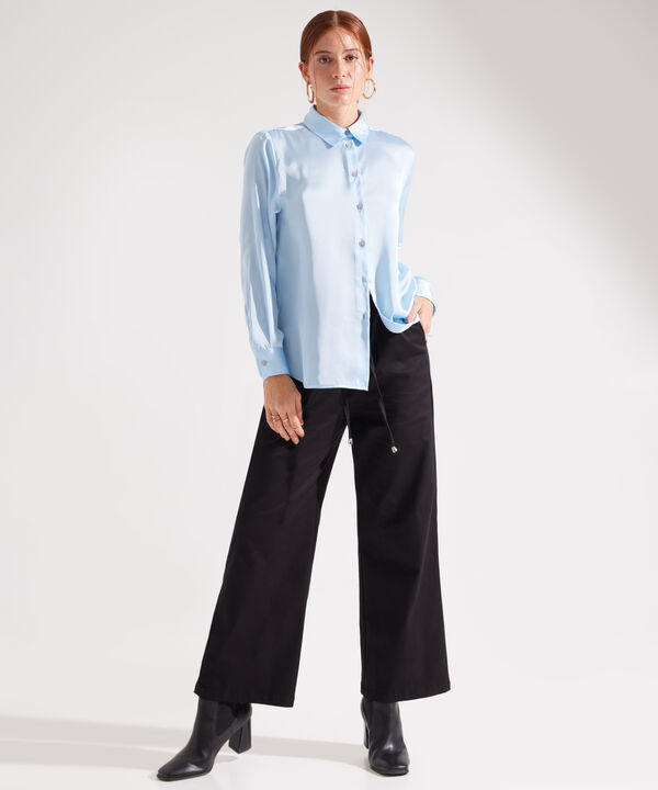 Pantal&oacute;n Fluido con Cord&oacute;n Ajustable Para Mujer