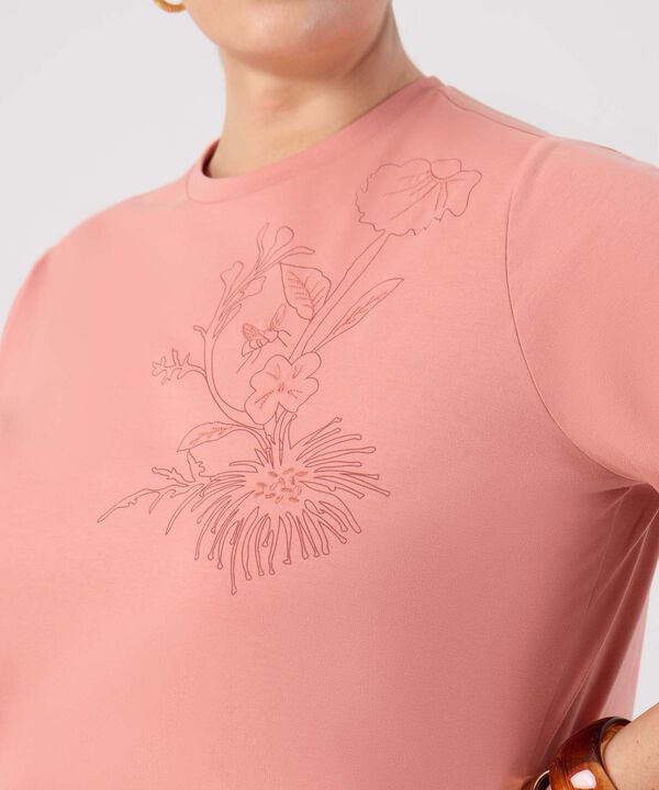 Camiseta De Cuello Redondo Para Mujer Curvy