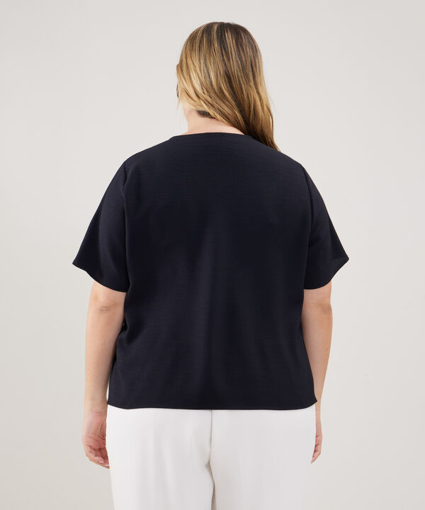 Blusa Manga Corta Con Anudado