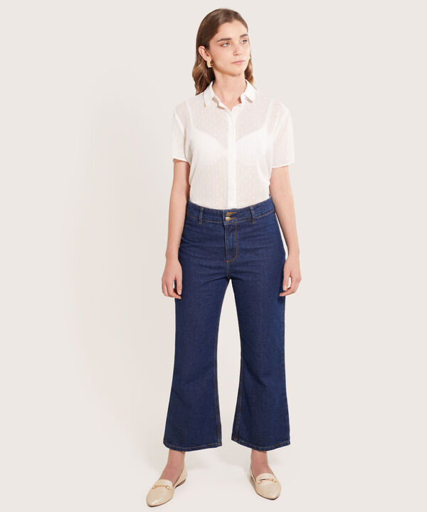 Jean Tipo Culotte Tono Medio