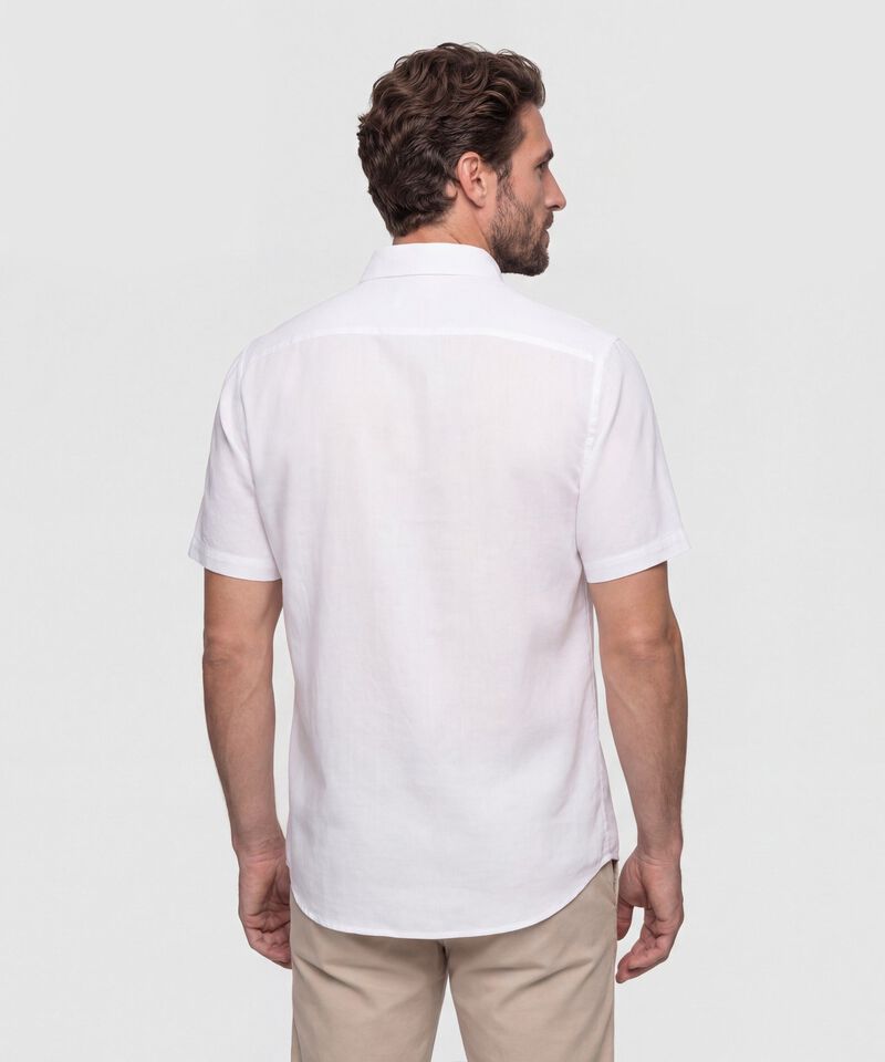 Camisa Hombre Manga Corta con Cuello Button Down