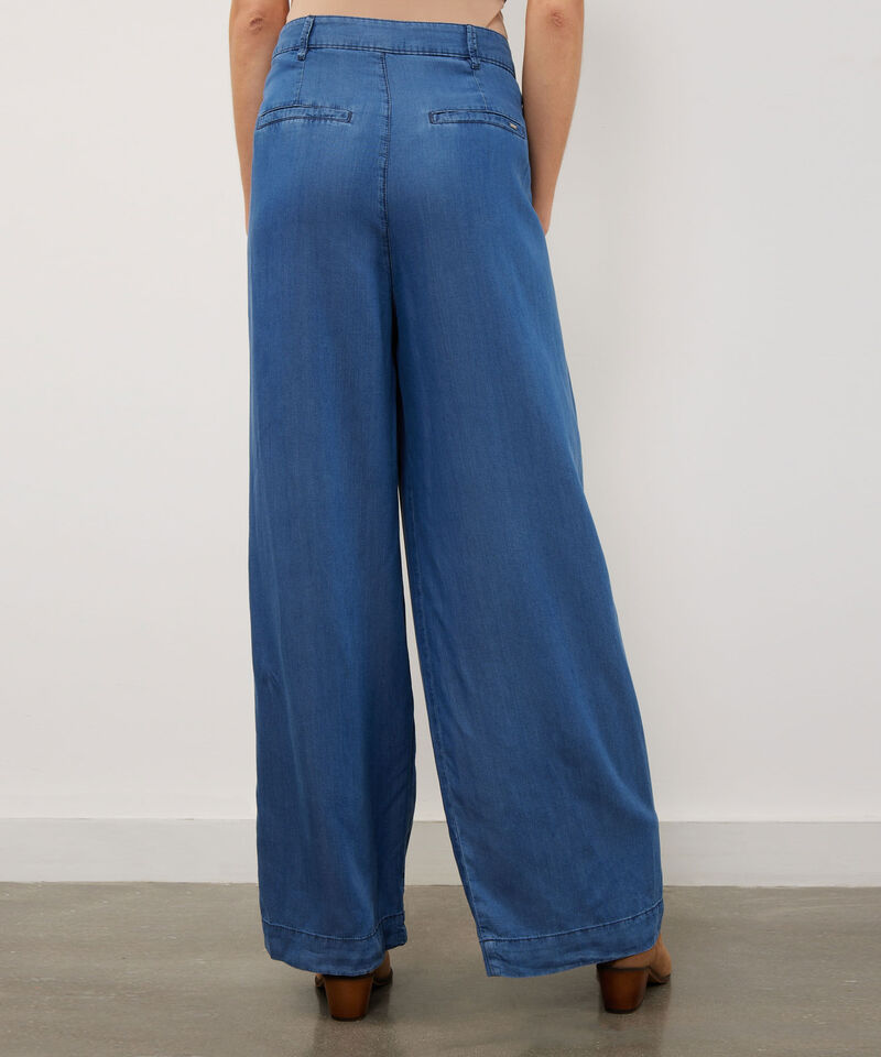 Pantalon Sastrero Con Prenses Tono Medio