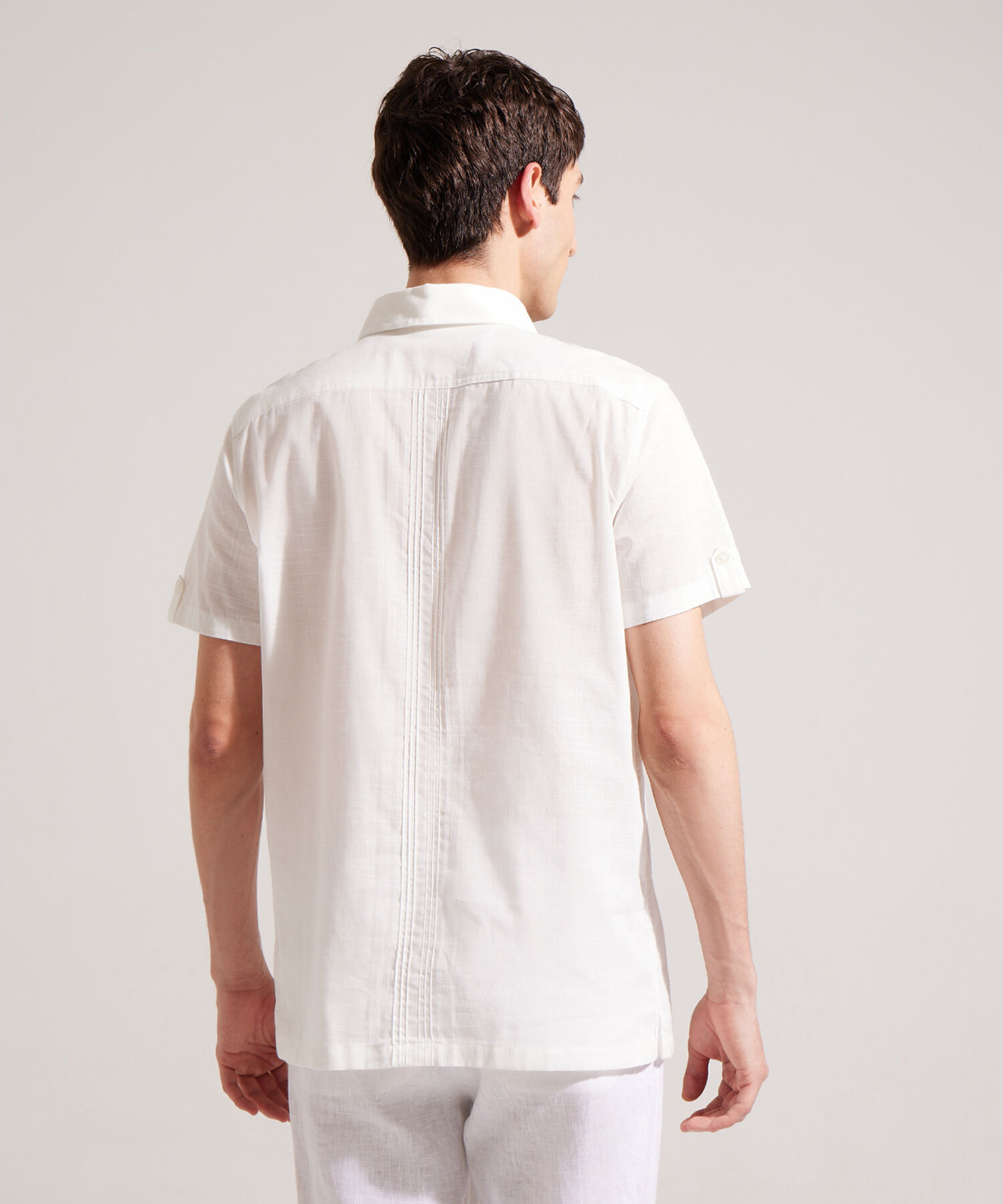 Camisa Guayabera Cuello Camisero Bon Bolsillo