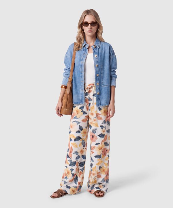 Pantal&oacute;n Bota Ancha Con Cord&oacute;n Para Mujer