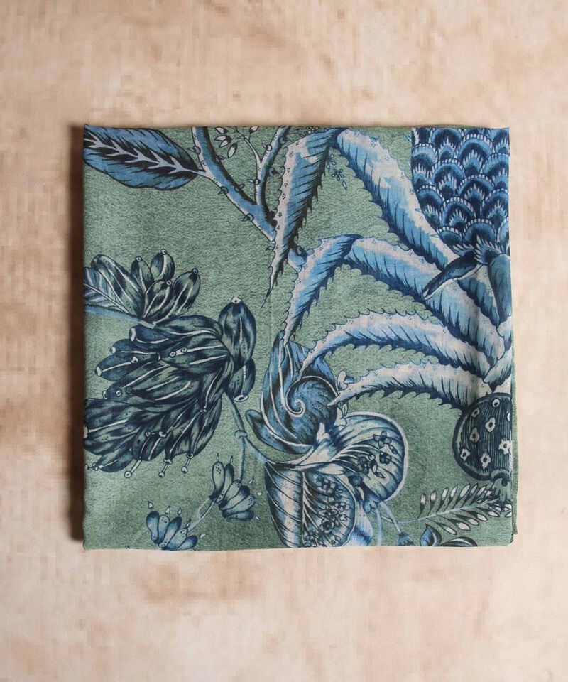 Bufanda Pareo Verde De 128X128Cm, Campa&ntilde;a Especial Beatriz Camacho