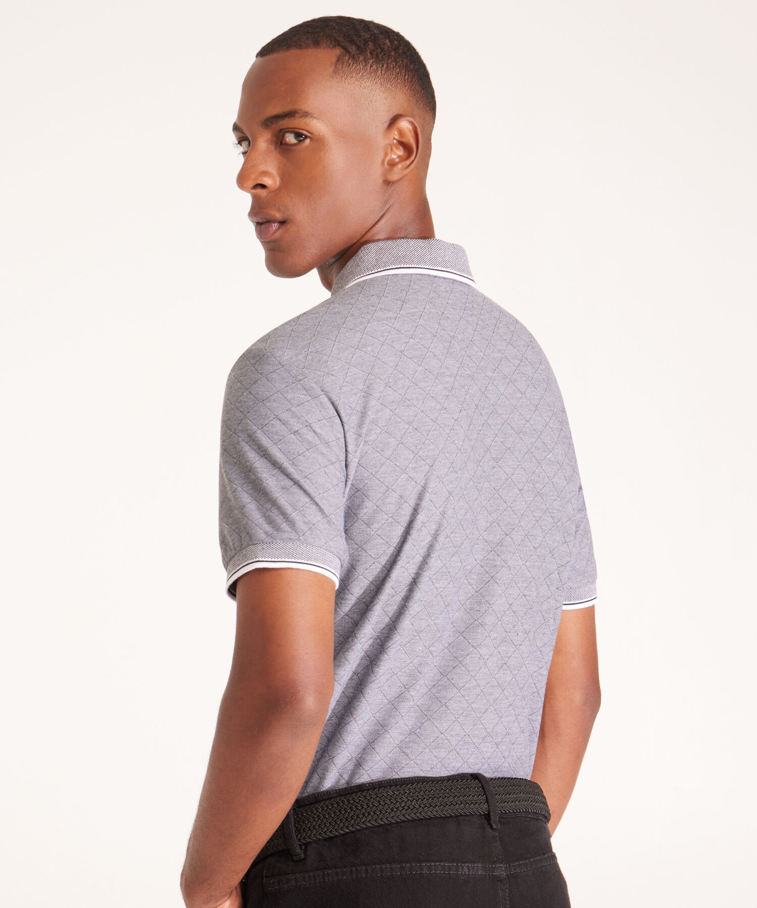 Polo Preteñida Texturizada, Cuello Y Puños Tejidos Con Bolsillo Y Silueta Regular Fit, Sunset Dust Línea Moda