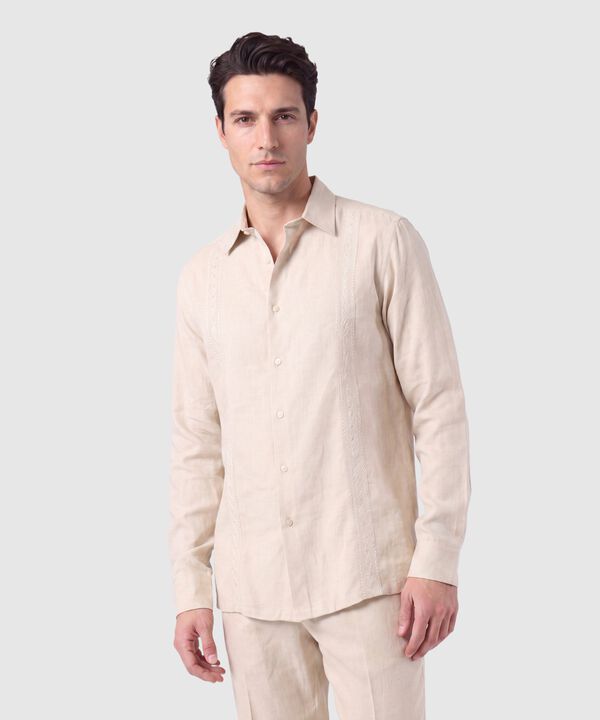 Guayabera Manga Larga Hombre con Bordados image number null