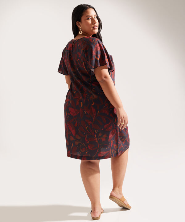 Vestido Corto Con Estampado De Flores