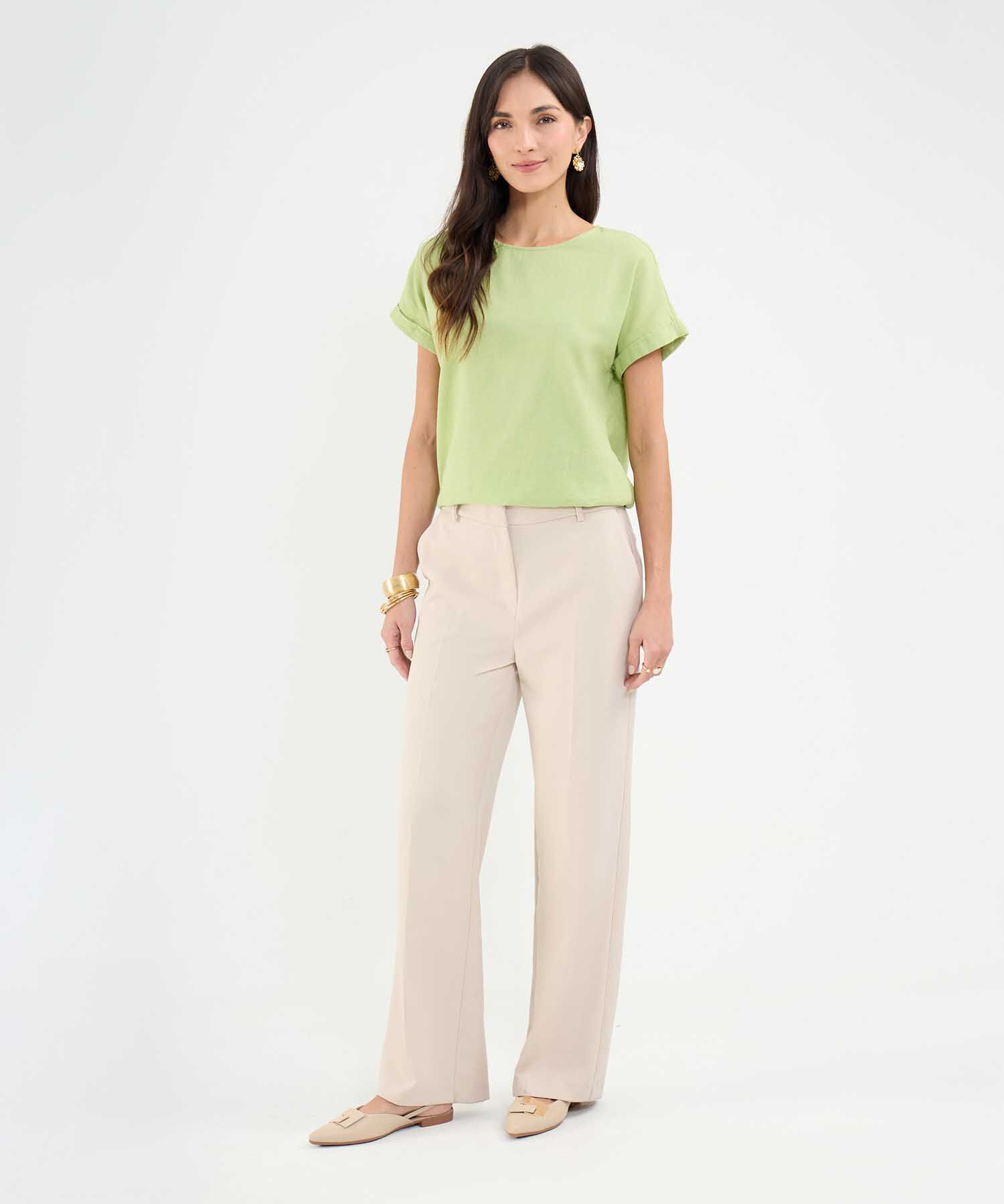 Blusa en Efecto Lino