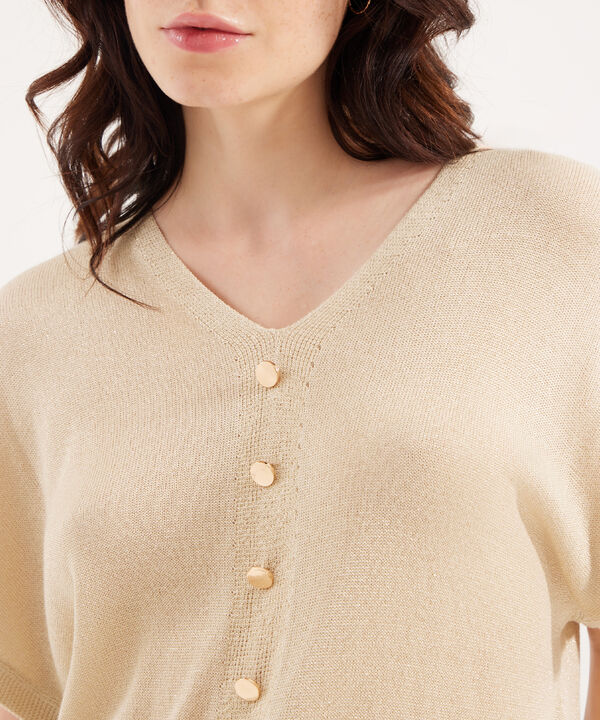 Blusa Tejida con Escote en V image number null