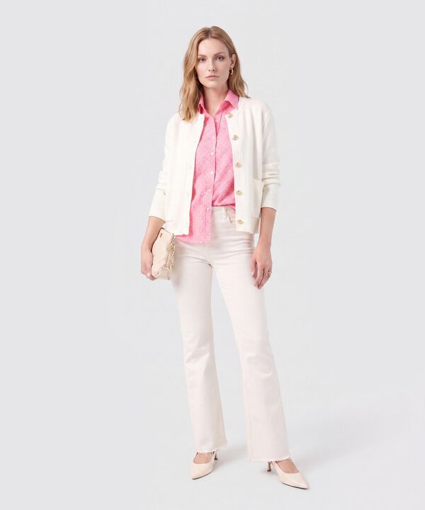 Camisa Manga Corta Con Bolsillo Mujer