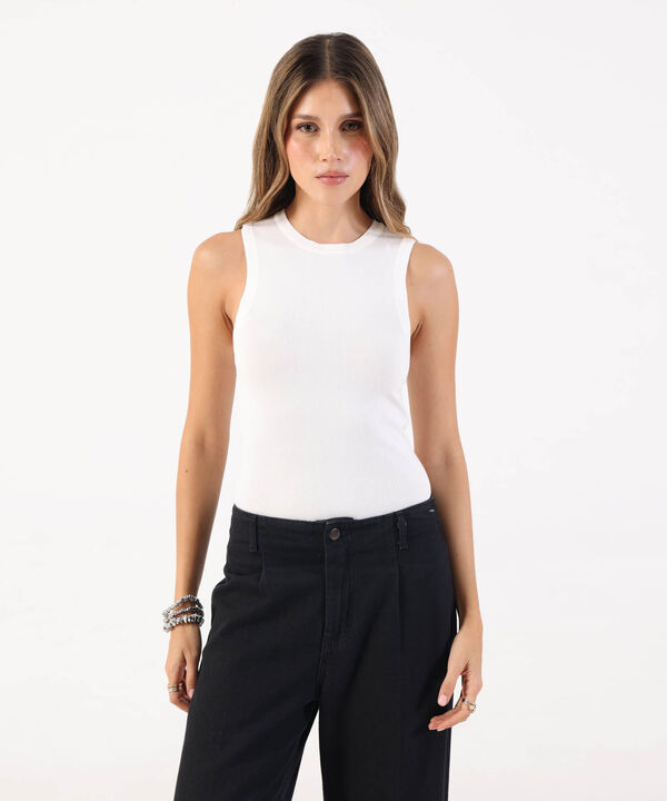 Camiseta de Punto Sin Mangas para Mujer image number null