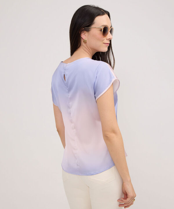 Blusa Estampada Satinada