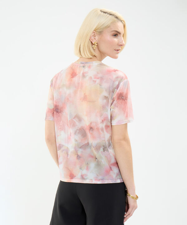Camiseta Estampada en Mesh