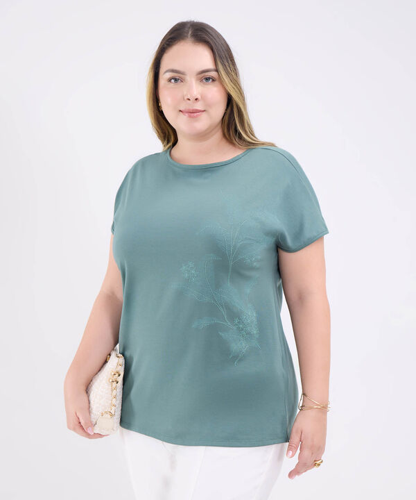 Camiseta con Bordado Botánico image number null