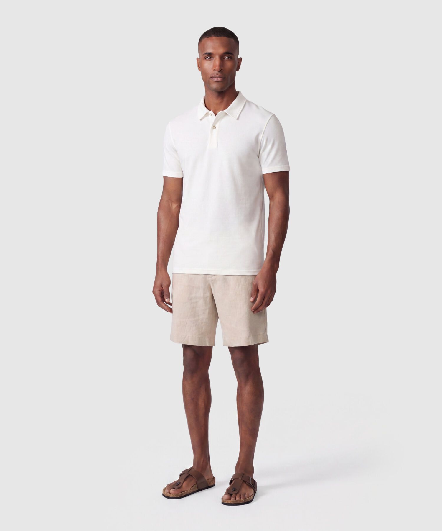 Polo Unicolor Para Hombre