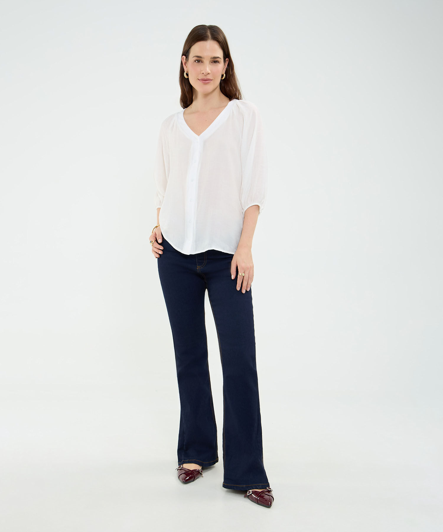 Blusa Escote en V