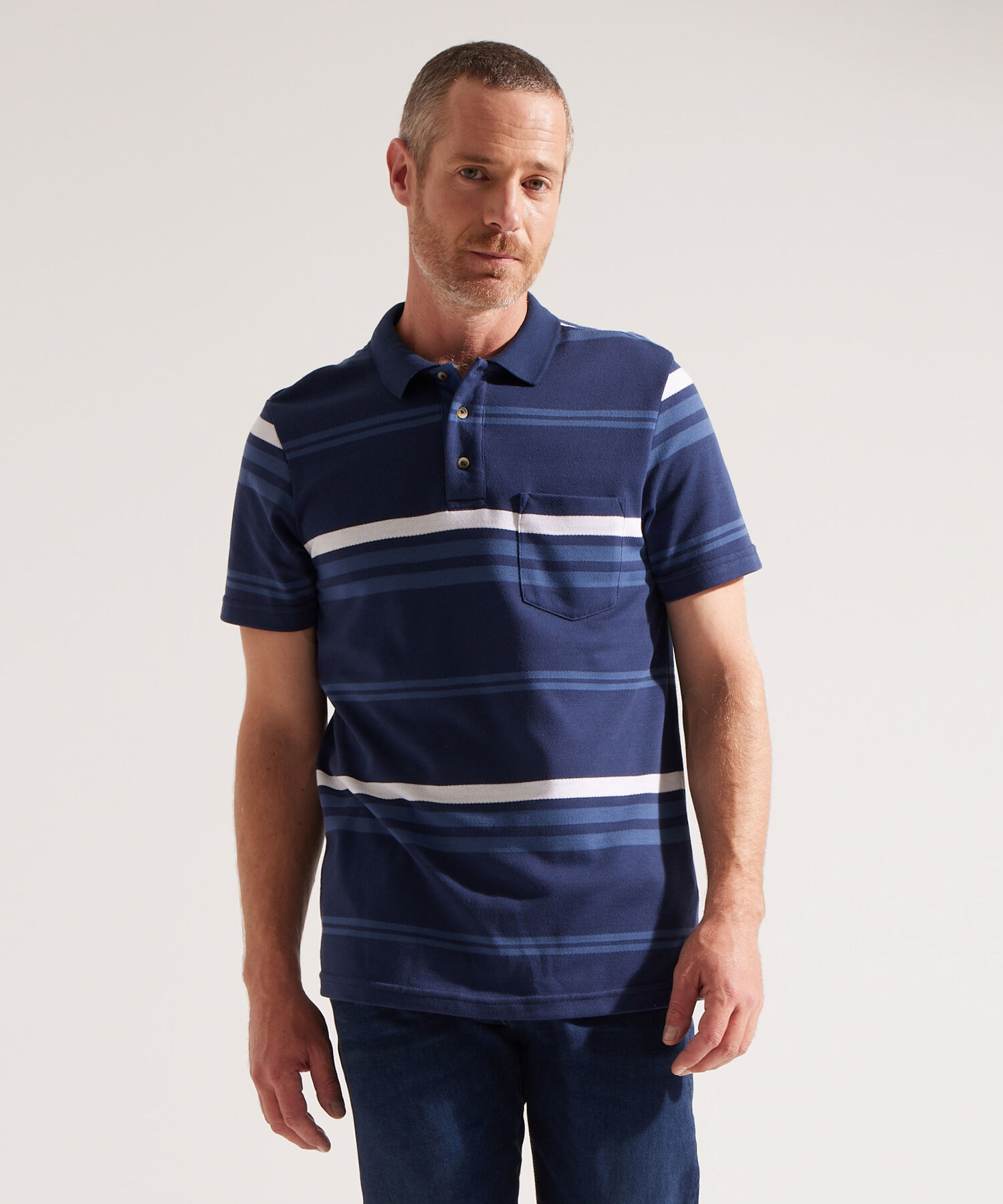 Polo a Rayas con Bolsillo