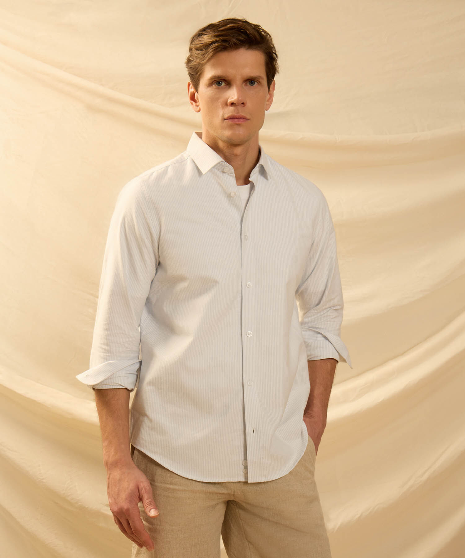 Camisa Manga Larga Unicolor 