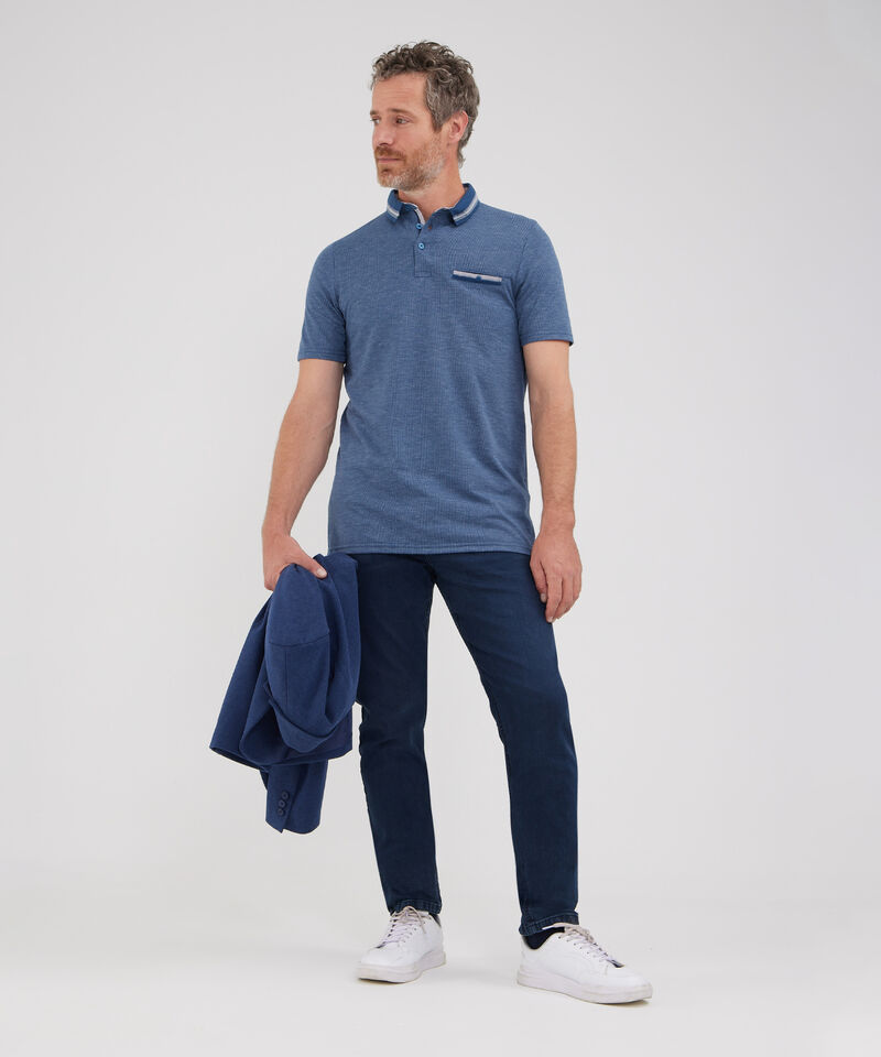 Polo Preteñida Cuello Tejido