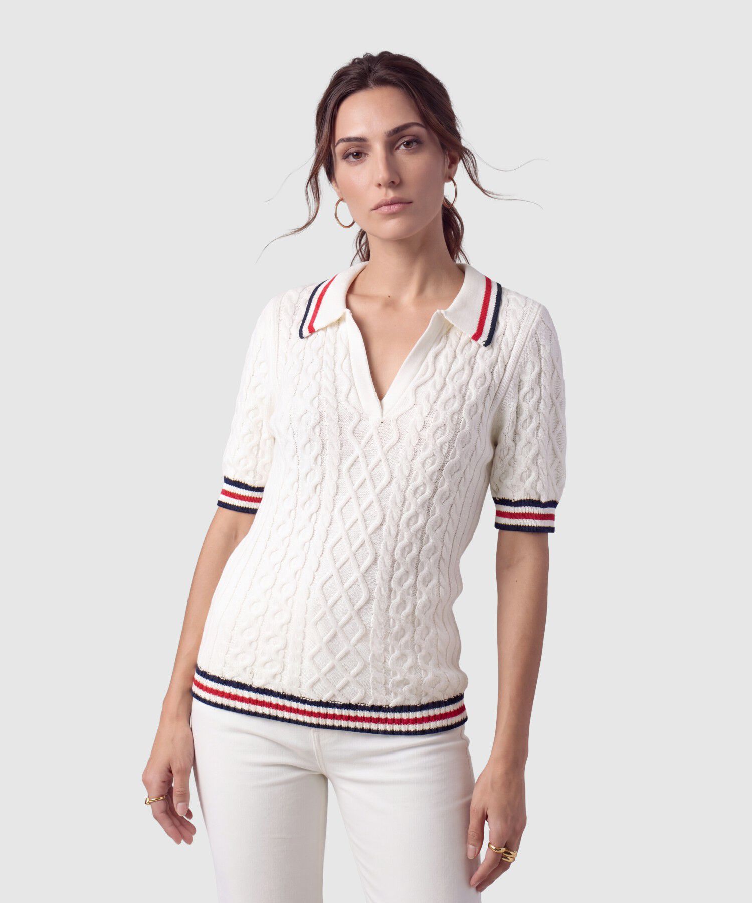 Polo Tejido Punto Para Mujer