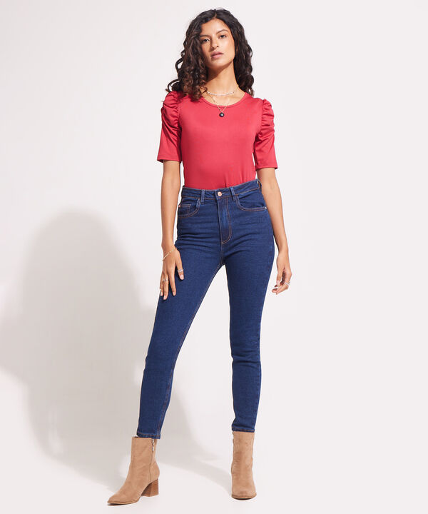 Jean Skinny Tiro Alto image number null