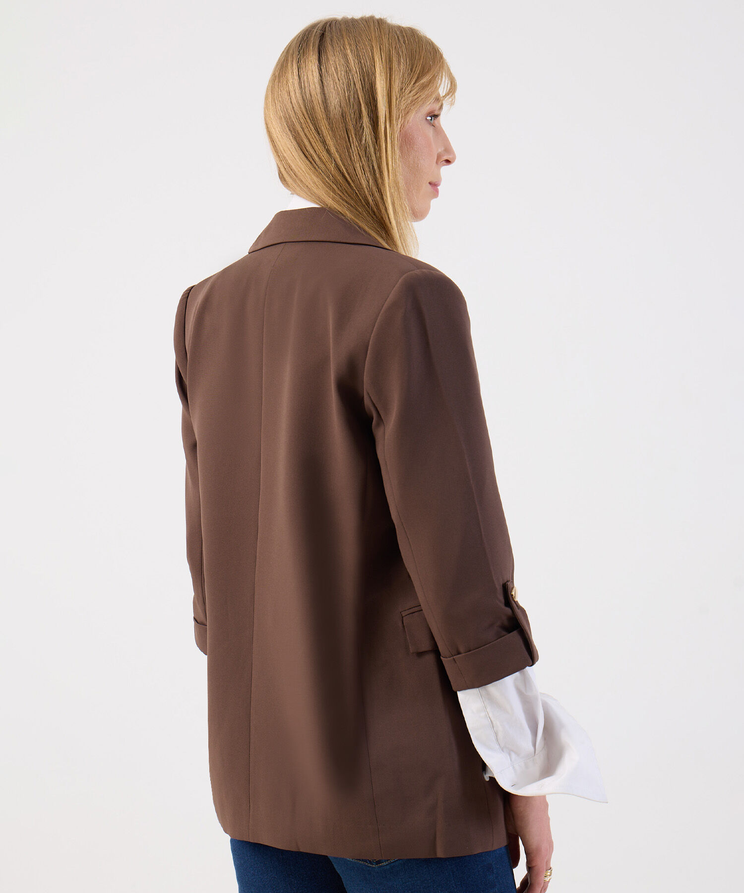 Blazer Abierto de Mangas 3/4