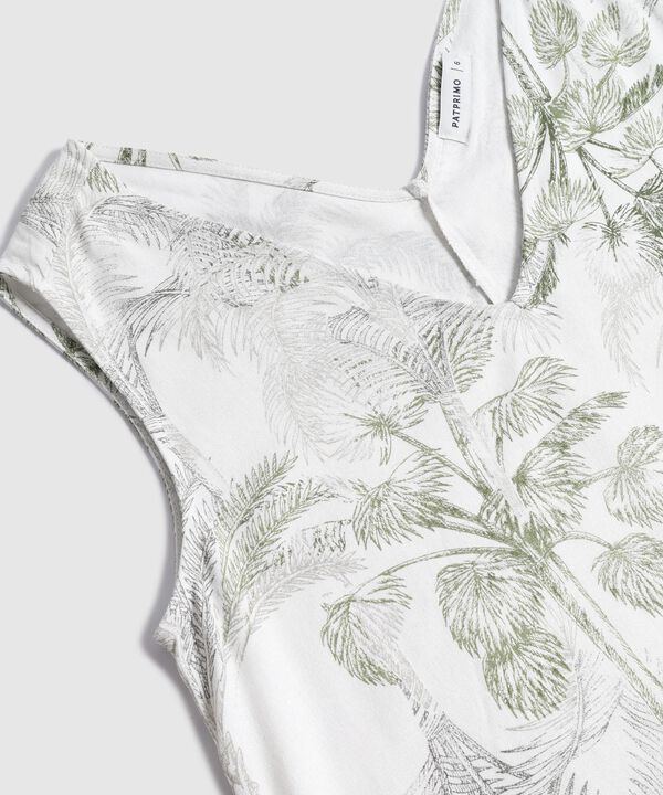 Vestido Corto Estampado Manga Sisa  image number null