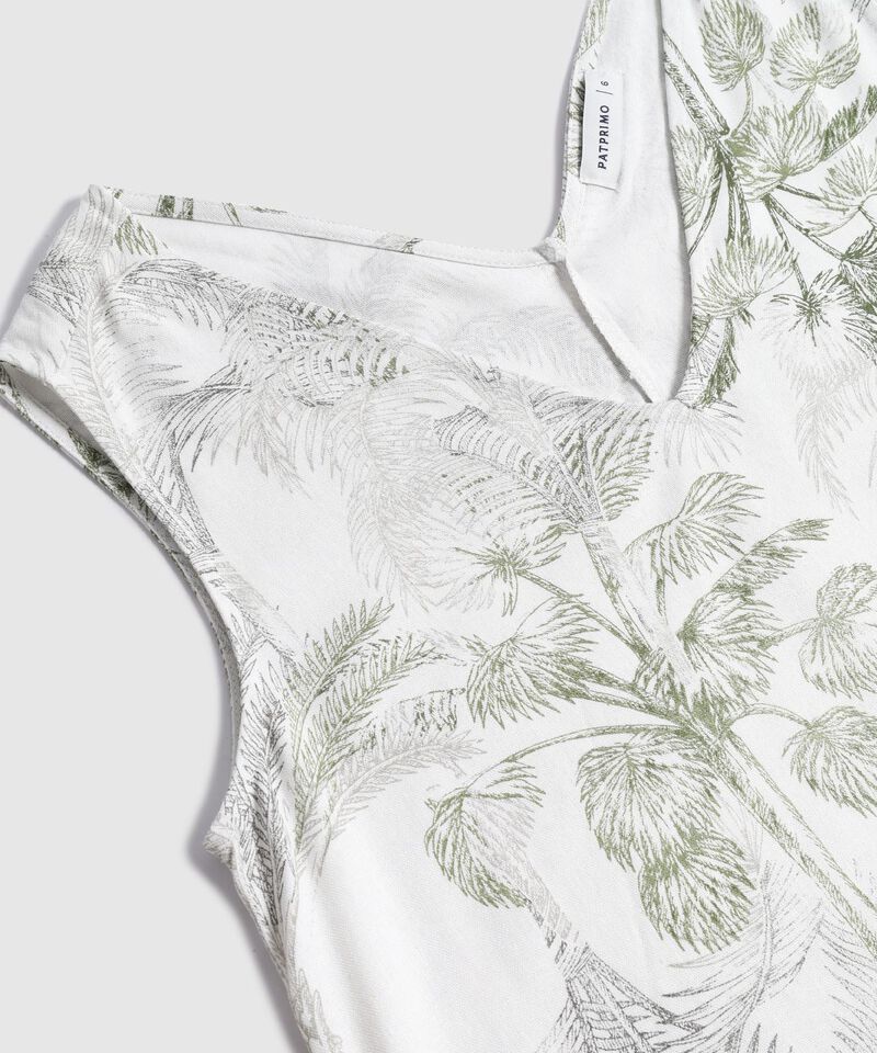 Vestido Corto Estampado Manga Sisa 